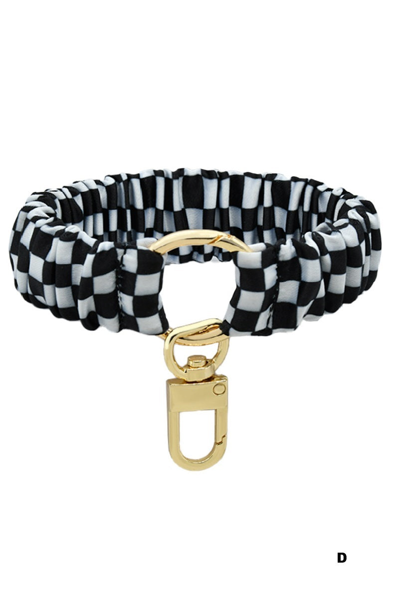 Elastic Scrunchie Keychain Wristlet - Multiple Styles
