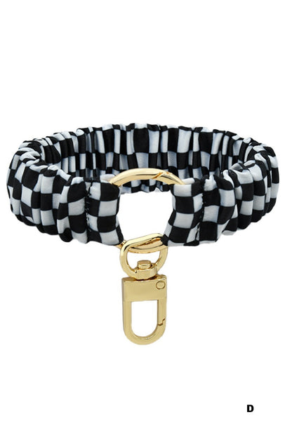 Elastic Scrunchie Keychain Wristlet - Multiple Styles