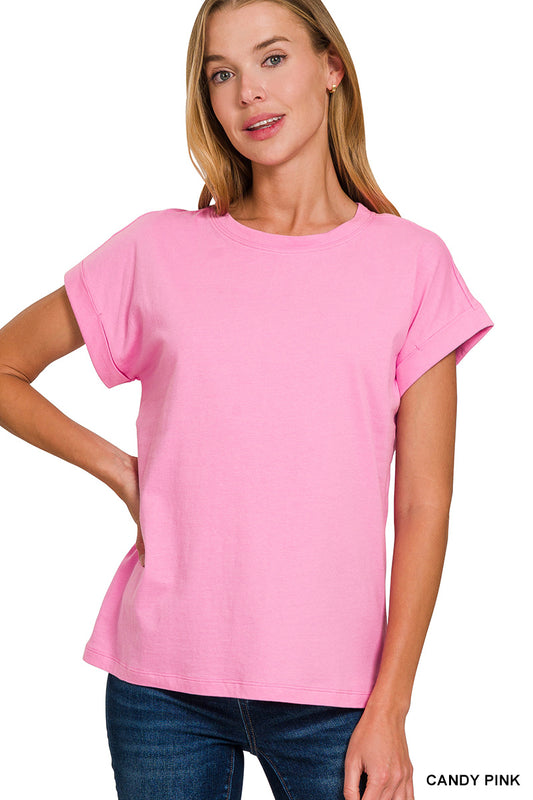 Candy Pink Zenana Cotton Tee
