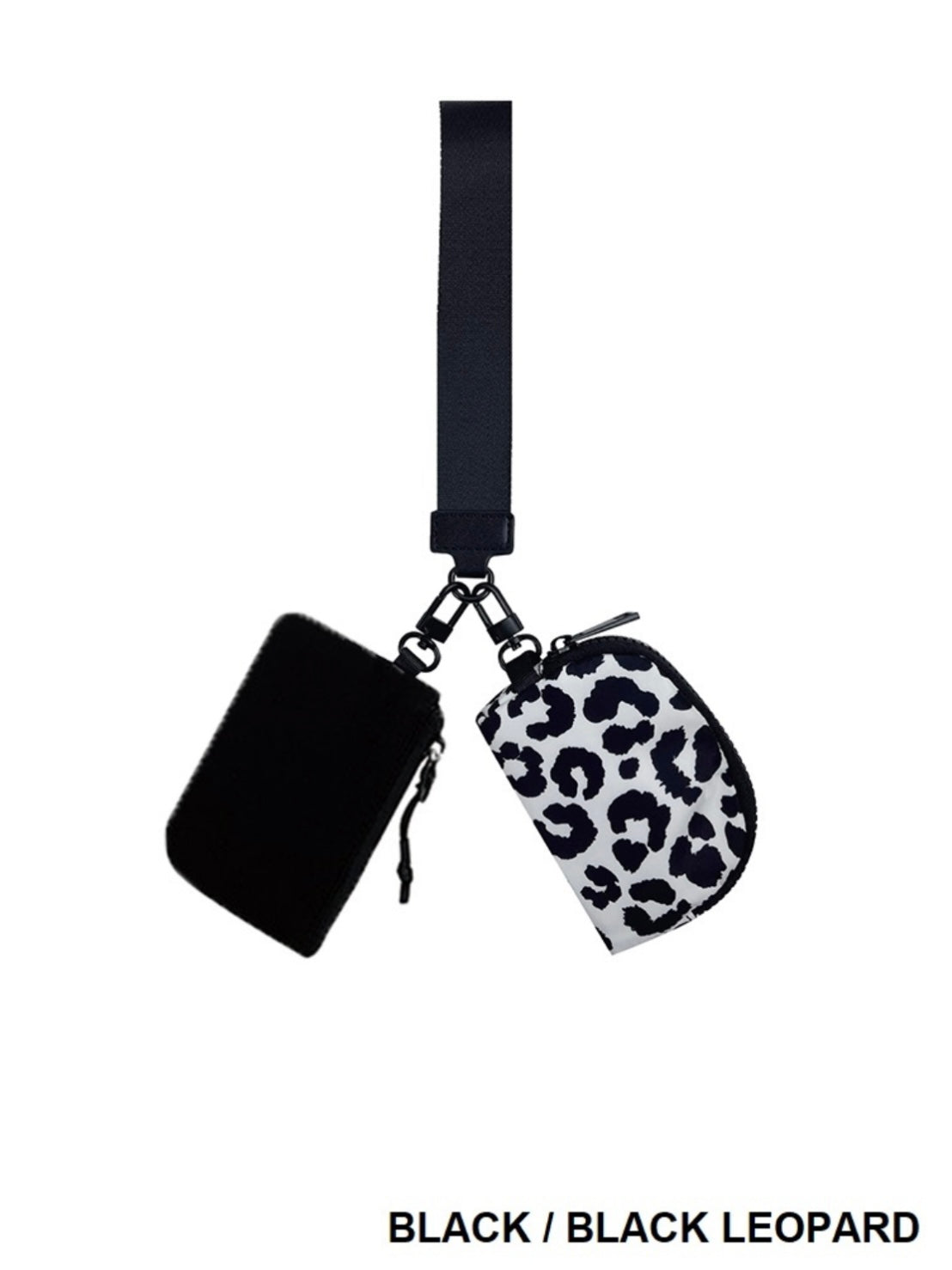 Dual Pouch Wristlet Keychain Wallet - multiple Styles