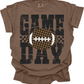 Game Day Football Brown Graphic Tee