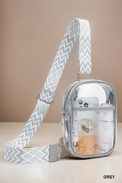 Clear Sling Bag with Guitar Strap