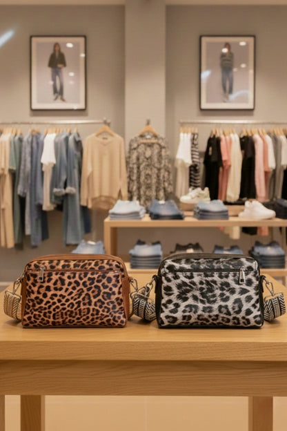 Leopard Print crossbody camera bag