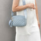 Diamond quilted crossbody bag duo coin purse