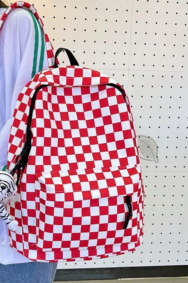 Trendy Checkered Backpack