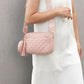 Diamond quilted crossbody bag duo coin purse