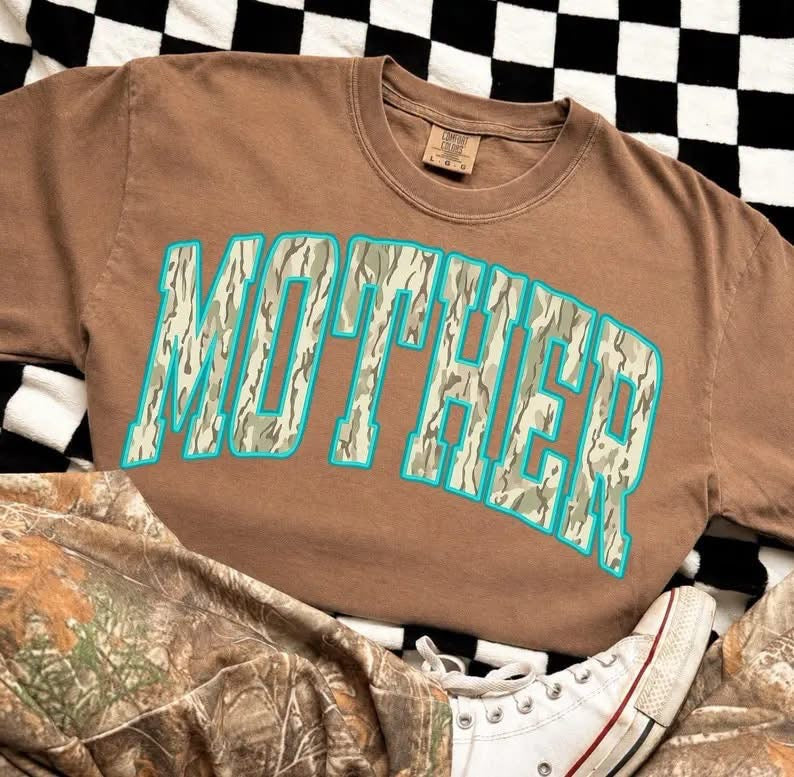 Turquoise & Timber Mother Tee