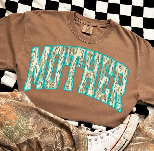 Turquoise & Timber Mother Tee