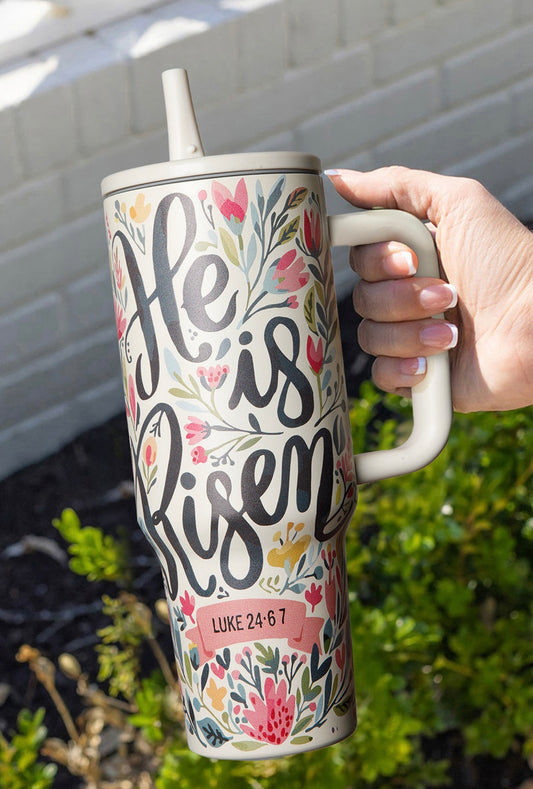 He is Risen Floral 40oz Tumbler