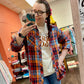 Fall Long Sleeve Buton Up Plaid Flannel Shirt