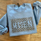 Amen Christian Sweatshirt on Indigo Crew Neck