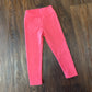 Girls Fleece Lined Leggings - Bright Pink