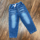 Boys Denim Pants with Tie Waistband