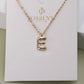 Gold Bubble Initial Necklace