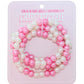 Pink/White Pearl beaded dual usb fast charging cable