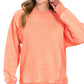 Coral Acid Wash Fleece Sweatshirt