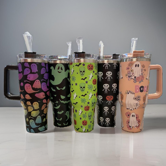 40oz Halloween Tumbler w/ Straw