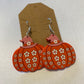 Daisy Pumpkin dangle earrings