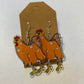 Chicken in ghost sheet dangle earrings