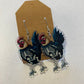 Skeleton Chicken dangle earrings