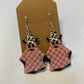 Glitter Cowgirl Ghost dangle earrings
