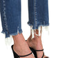 Zenana Kick Crop Flare Denim Pants