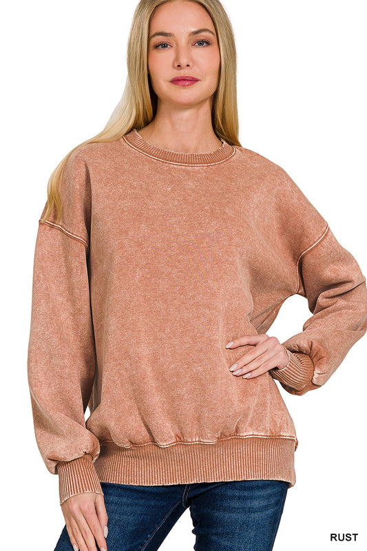 Rust Acid Wash Sweatshirt