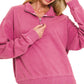 Wine Pigment Dyed Quarter Zip Pullover