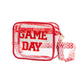 Red Game Day Clear Stadium bag