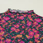 Short Sleeve Rose Floral Mesh Top