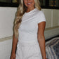Grey French Terry Mini Skort with Pockets
