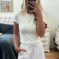 Grey French Terry Mini Skort with Pockets