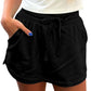 Black French Terry Mini Skort with Pockets