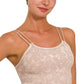 Ash Mocha Washed ribbed seamless double strap brami