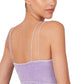 Lavender Washed ribbed seamless double strap brami