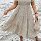 PLUS Leopard Print Short Sleeve Flared Dress