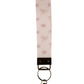 Pink Bow Floral Wristlet Keychain