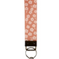 Pink Floral Wristlet Keychain