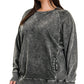 PLUS Black Halo Washed Pullover Sweatshirt