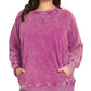 Plus Plum Halo Washed Pullover Sweatshirt