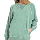 Green Halo Washed Pullover Sweatshirt