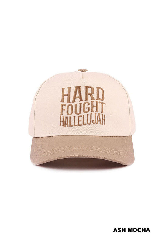 Hard Faught Hallelujah Ash Mocha Trucker Hat