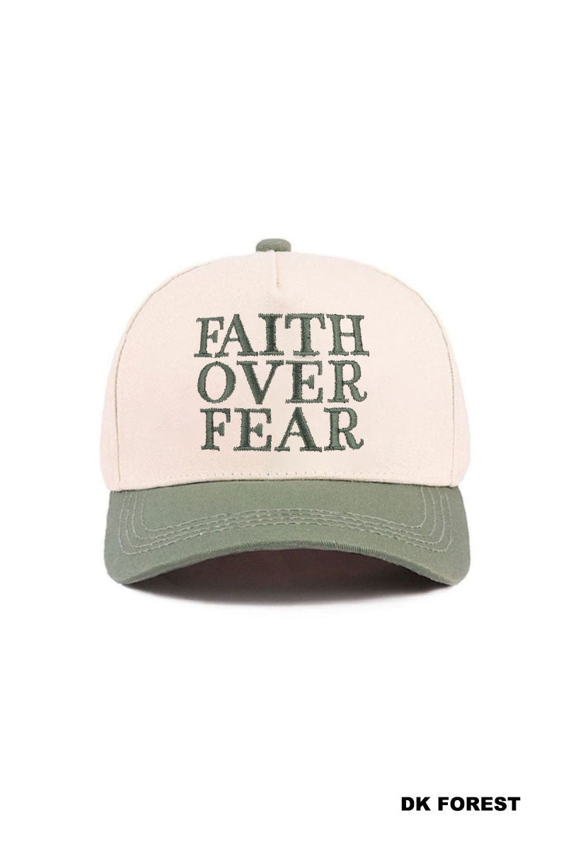 Faith Over Fear Dark Forest Trucker Hat