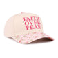 Faith Over Fear Floral Print Trucker Hat