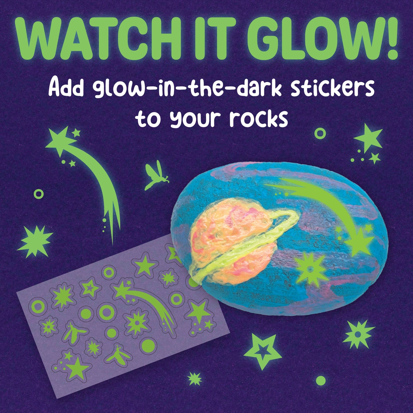 Glow-in-the-Dark Rocks Mini Craft Kit for Kids