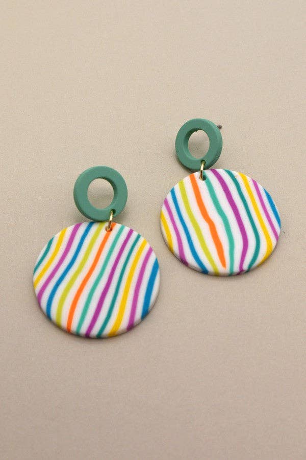 Colorful Dots Polymer Earrings
