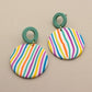 Pink Plaid Polymer Earrings