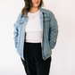 Distressed Women's Denim Jean Jacket