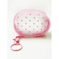 Pink Tone See Through Heart Printed Pouch