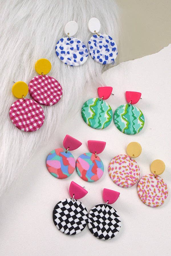 Colorful Dots Polymer Earrings